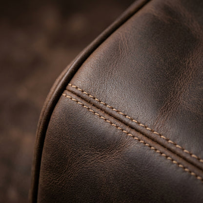 Bolsa de Viaje Convertible en Mochila de Cuero — Marrón